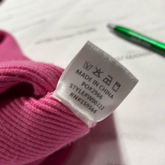 Bluivy Slouch Neck Ribbed Dolman Pullover Sweater Barbie Pink S/M - Picture 15 of 15